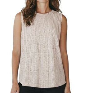 NWT ADRIANNA PAPELL Sleeveless Polka Dot Blouse Size Medium